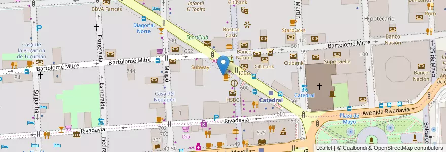Mapa de ubicacion de Tobas Café, San Nicolas en Argentinien, Ciudad Autónoma De Buenos Aires, Comuna 1, Buenos Aires.