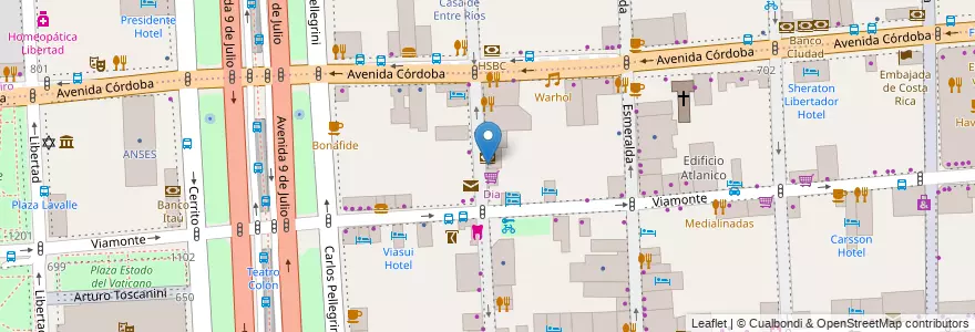 Mapa de ubicacion de Tocata & Fuga, San Nicolas en Argentinië, Ciudad Autónoma De Buenos Aires, Comuna 1, Buenos Aires.