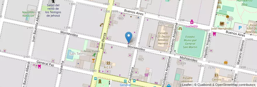 Mapa de ubicacion de Todo Cell en アルゼンチン, サンタフェ州, Departamento Rosario, Municipio De Funes, Funes.