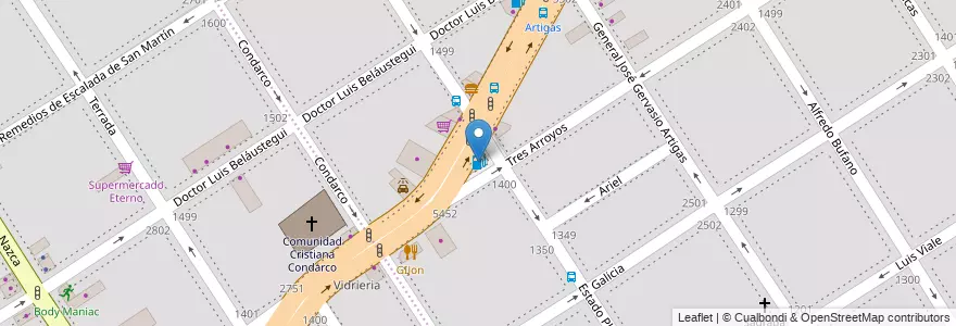 Mapa de ubicacion de Todo Gas, Villa General Mitre en Argentinië, Ciudad Autónoma De Buenos Aires, Buenos Aires.