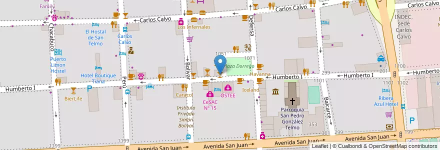 Mapa de ubicacion de Todo Mundo, San Telmo en Argentinien, Ciudad Autónoma De Buenos Aires, Comuna 1, Buenos Aires.