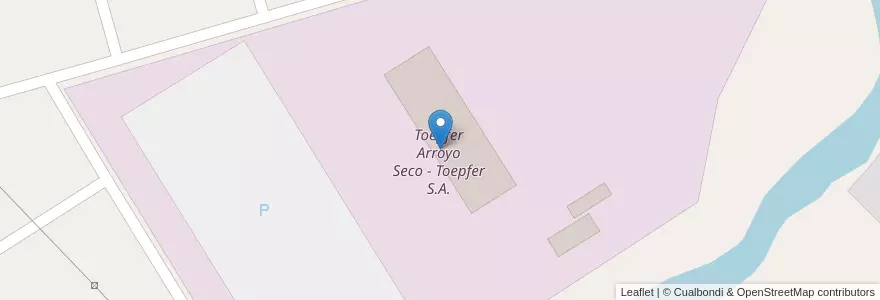 Mapa de ubicacion de Toepfer Arroyo Seco - Toepfer S.A. en Arjantin, Santa Fe, Departamento Rosario, Municipio De Arroyo Seco.