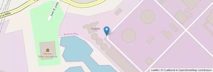Mapa de ubicacion de Toepfer en Arjantin, Buenos Aires, Partido De Bahía Blanca, Ingeniero White.
