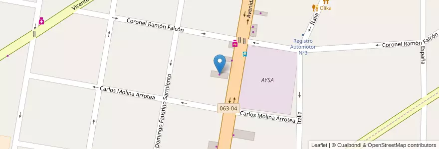 Mapa de ubicacion de Tofema S.A. en 阿根廷, 布宜诺斯艾利斯省, Partido De Lomas De Zamora, Lomas De Zamora.
