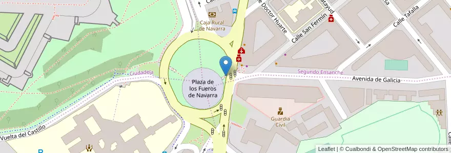 Mapa de ubicacion de Toilettes publiques en スペイン, ナバーラ州, ナバーラ州, パンプローナ.