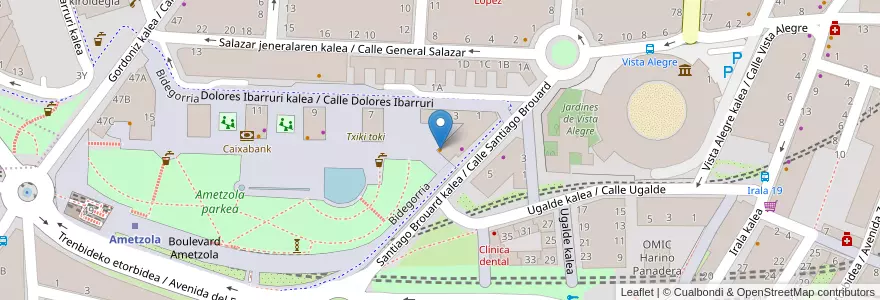 Mapa de ubicacion de Toki Alai en 西班牙, 巴斯克, 比斯开, Bilboaldea, 毕尔巴鄂.