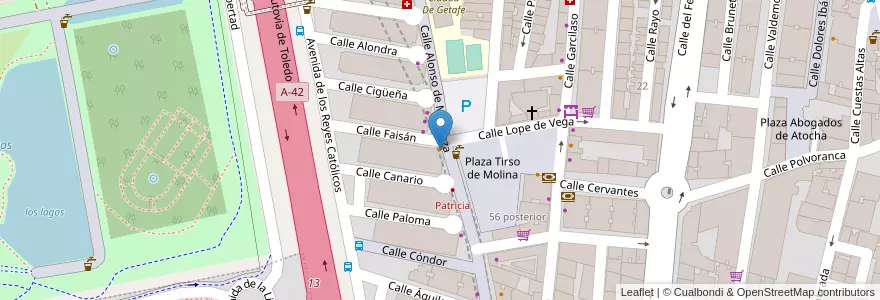 Mapa de ubicacion de Toledo en スペイン, マドリード州, Comunidad De Madrid, Área Metropolitana De Madrid Y Corredor Del Henares, Getafe.