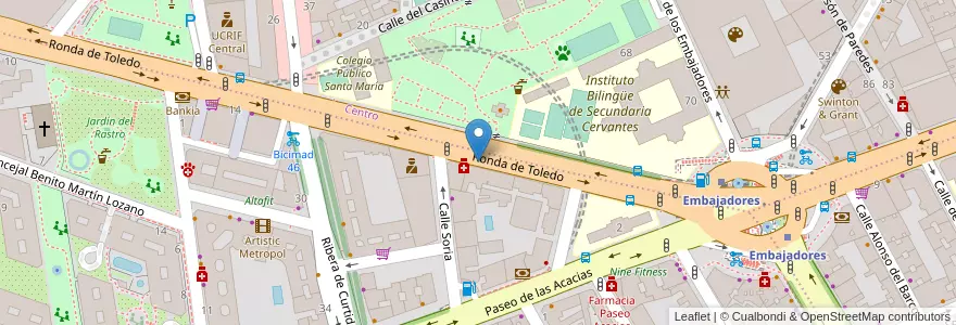 Mapa de ubicacion de TOLEDO, RONDA, DE,30 en Испания, Мадрид, Мадрид, Área Metropolitana De Madrid Y Corredor Del Henares, Мадрид.