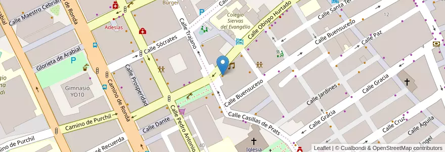 Mapa de ubicacion de Tole's Plaza en Espanha, Andaluzia, Granada, Comarca De La Vega De Granada, Granada.