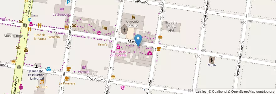 Mapa de ubicacion de Tom Hillit en Аргентина, Буэнос-Айрес, Partido De Lomas De Zamora, Banfield.