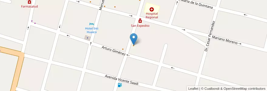 Mapa de ubicacion de Tomassino Pizza en 阿根廷, Catamarca, Departamento Santa María, Municipio De Santa María, Santa María.