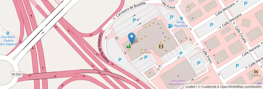 Mapa de ubicacion de Tommy Mells en Испания, Мадрид, Мадрид, Área Metropolitana De Madrid Y Corredor Del Henares, Majadahonda.