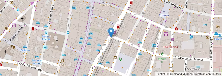 Mapa de ubicacion de Tommy Mel's en Spain, Community Of Madrid, Community Of Madrid, Área Metropolitana De Madrid Y Corredor Del Henares, Madrid.