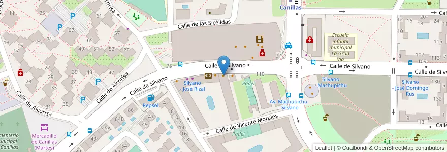Mapa de ubicacion de Tommy Mel's en Spanje, Comunidad De Madrid, Comunidad De Madrid, Área Metropolitana De Madrid Y Corredor Del Henares, Madrid.