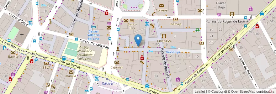 Mapa de ubicacion de Tommy Mel's en Espanha, Comunidade Valenciana, València / Valencia, Comarca De València, València.