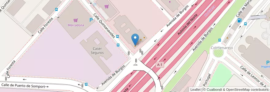 Mapa de ubicacion de Tommy Mels en İspanya, Comunidad De Madrid, Comunidad De Madrid, Área Metropolitana De Madrid Y Corredor Del Henares, Madrid.