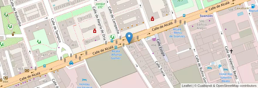 Mapa de ubicacion de Tommy Mel's en İspanya, Comunidad De Madrid, Comunidad De Madrid, Área Metropolitana De Madrid Y Corredor Del Henares, Madrid.