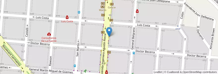 Mapa de ubicacion de Tongoy en الأرجنتين, بوينس آيرس, Partido De Campana.