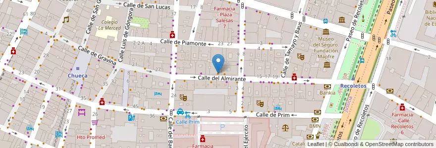 Mapa de ubicacion de Toni 2 Piano Bar en Espanha, Comunidade De Madrid, Comunidade De Madrid, Área Metropolitana De Madrid Y Corredor Del Henares, Madrid.