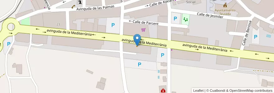 Mapa de ubicacion de Toni Cantó en Spanje, Valencia, Alicante, La Marina Alta, Teulada.