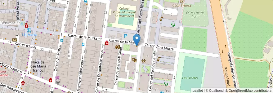 Mapa de ubicacion de Toni & Xin en スペイン, バレンシア州, València / Valencia, Comarca De València, València.