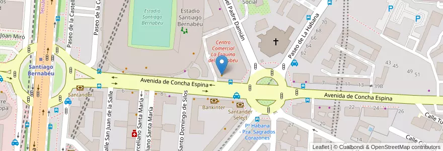 Mapa de ubicacion de Tony Roma's en إسبانيا, منطقة مدريد, منطقة مدريد, Área Metropolitana De Madrid Y Corredor Del Henares, مدريد.