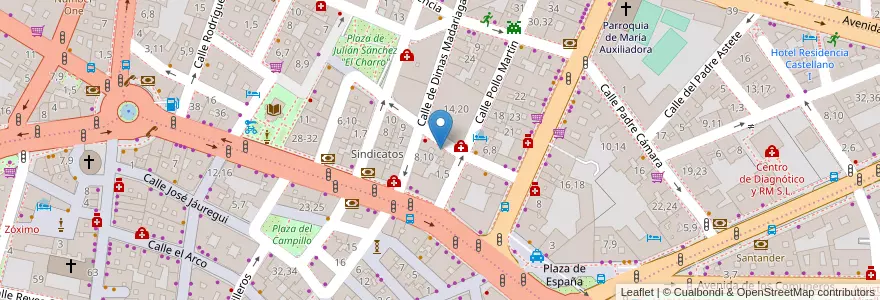 Mapa de ubicacion de Top Secret en Spagna, Castilla Y León, Salamanca, Campo De Salamanca, Salamanca.