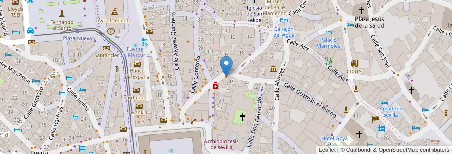 Mapa de ubicacion de Torero en España, Andalucía, Sevilla, Sevilla.