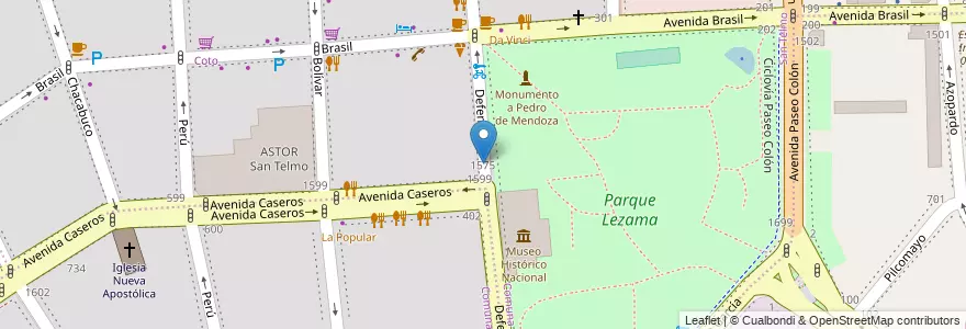 Mapa de ubicacion de Torquato Tasso, San Telmo en アルゼンチン, Ciudad Autónoma De Buenos Aires, Comuna 4, Comuna 1, ブエノスアイレス.