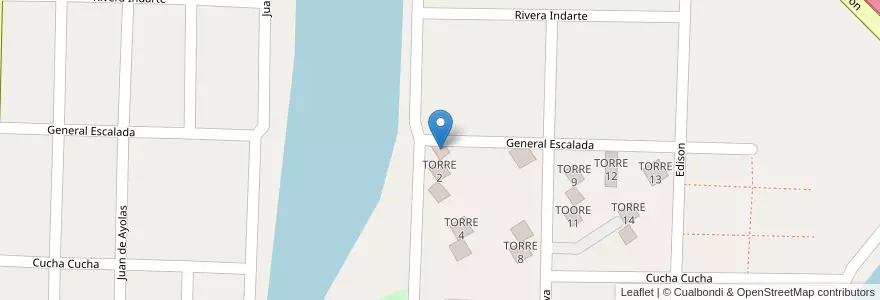 Mapa de ubicacion de TORRE 1 en Argentine, Province De Buenos Aires, Partido De Avellaneda, Sarandí.