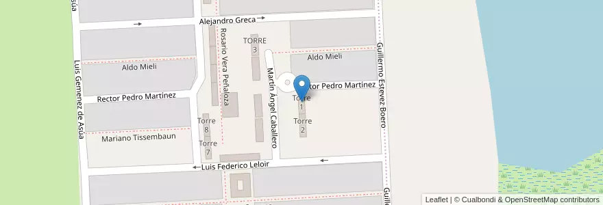 Mapa de ubicacion de Torre 1 en آرژانتین, سانتافه, Departamento La Capital, Santa Fe Capital.