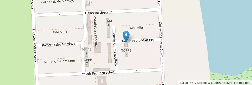 Mapa de ubicacion de TORRE 1 en آرژانتین, سانتافه, Departamento La Capital, Santa Fe Capital.