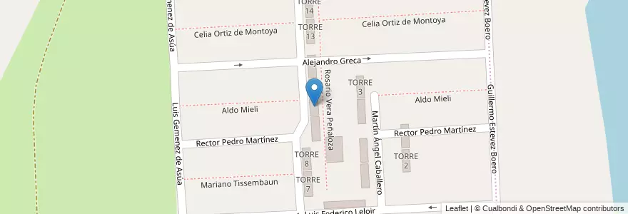 Mapa de ubicacion de TORRE 10 en الأرجنتين, سانتا في, إدارة العاصمة, سانتا في العاصمة.