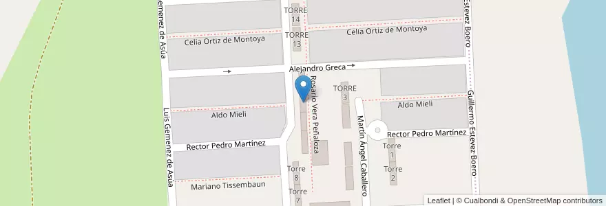 Mapa de ubicacion de Torre 11 en Argentina, Santa Fe, Departamento La Capital, Santa Fe Capital.