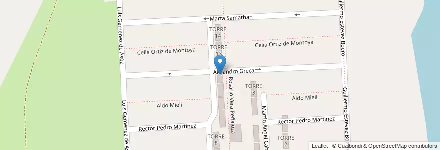 Mapa de ubicacion de TORRE 12 en الأرجنتين, سانتا في, إدارة العاصمة, سانتا في العاصمة.