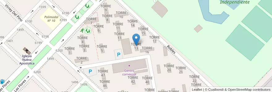 Mapa de ubicacion de TORRE 13 en آرژانتین, استان بوئنوس آیرس, Partido De Avellaneda, Wilde.