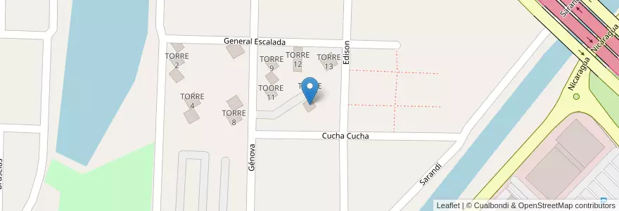 Mapa de ubicacion de TORRE 15 en 阿根廷, 布宜诺斯艾利斯省, Partido De Avellaneda, Sarandí.