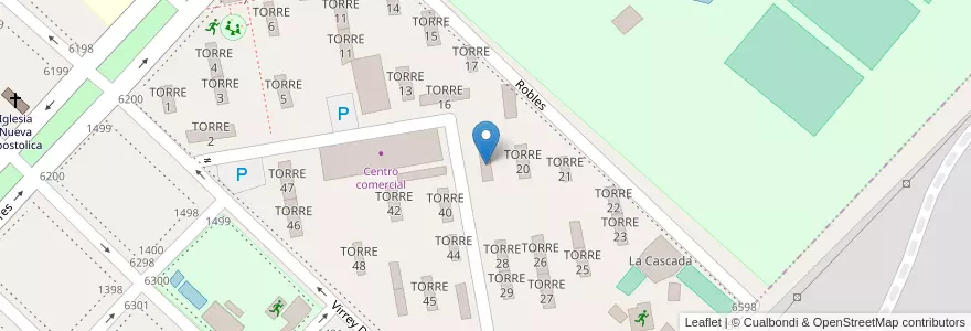 Mapa de ubicacion de TORRE 19 en アルゼンチン, ブエノスアイレス州, Partido De Avellaneda, Wilde.