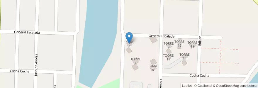 Mapa de ubicacion de TORRE 2 en アルゼンチン, ブエノスアイレス州, Partido De Avellaneda, Sarandí.