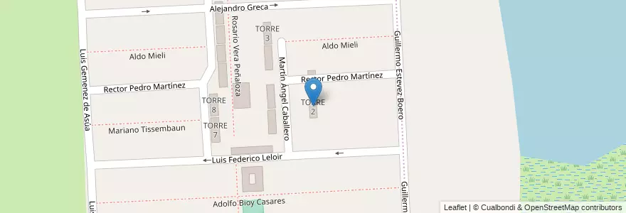 Mapa de ubicacion de TORRE 2 en アルゼンチン, サンタフェ州, Departamento La Capital, Santa Fe Capital.
