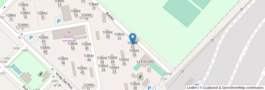Mapa de ubicacion de TORRE 22 en アルゼンチン, ブエノスアイレス州, Partido De Avellaneda, Wilde.