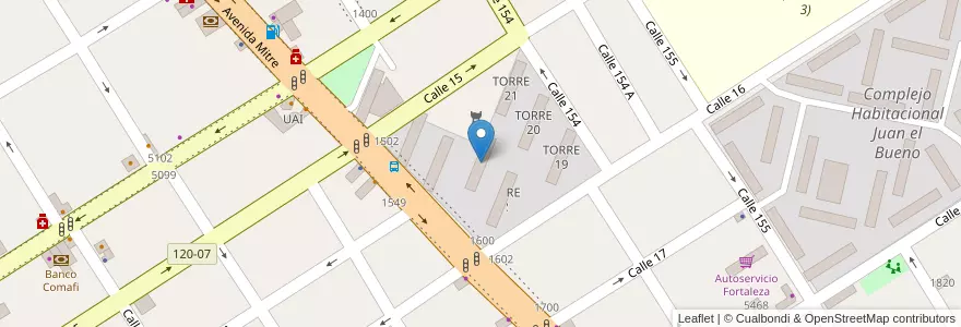 Mapa de ubicacion de TORRE 23 en アルゼンチン, ブエノスアイレス州, Partido De Berazategui, Berazategui.