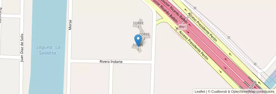 Mapa de ubicacion de TORRE 3 en آرژانتین, استان بوئنوس آیرس, Partido De Avellaneda, Sarandí.