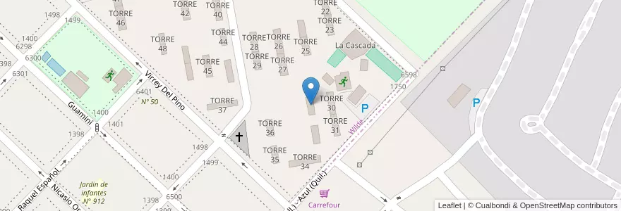 Mapa de ubicacion de TORRE 32 en Arjantin, Buenos Aires, Partido De Avellaneda, Wilde.