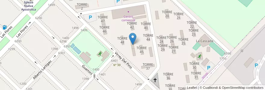 Mapa de ubicacion de TORRE 38 en Arjantin, Buenos Aires, Partido De Avellaneda, Wilde.