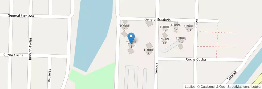 Mapa de ubicacion de TORRE 4 en Argentinië, Buenos Aires, Partido De Avellaneda, Sarandí.