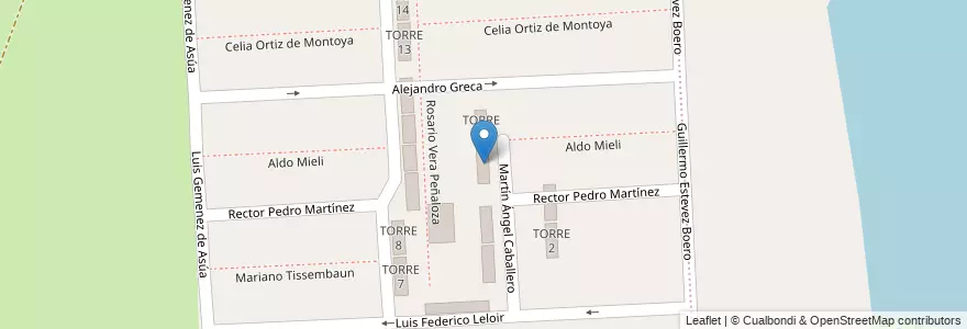 Mapa de ubicacion de TORRE 4 en アルゼンチン, サンタフェ州, Departamento La Capital, Santa Fe Capital.