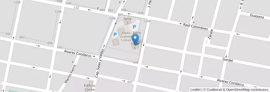 Mapa de ubicacion de Torre 5 en Arjantin, Tucumán, San Miguel De Tucumán, Departamento Capital, San Miguel De Tucumán.