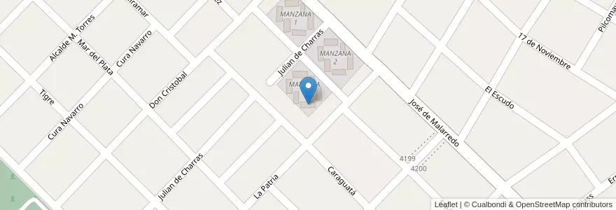 Mapa de ubicacion de TORRE 6 - MANZANA 3 en Arjantin, Buenos Aires, Partido De Hurlingham, Villa Tesei.