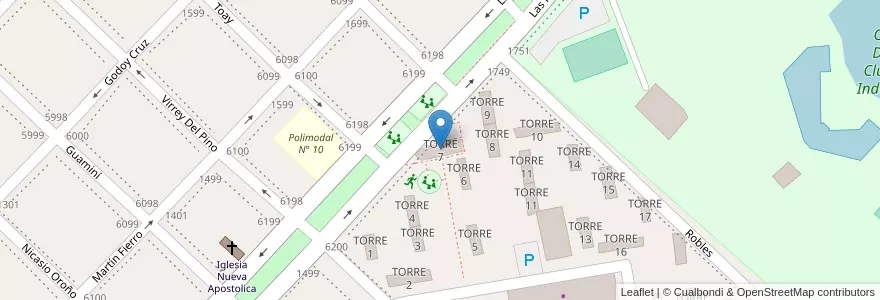 Mapa de ubicacion de TORRE 7 en Arjantin, Buenos Aires, Partido De Avellaneda, Wilde.